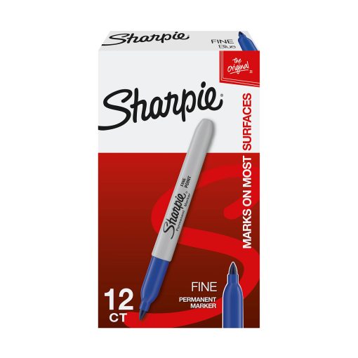 Sharpie Fine Point Permanent Markers - Blue (12 Pack)