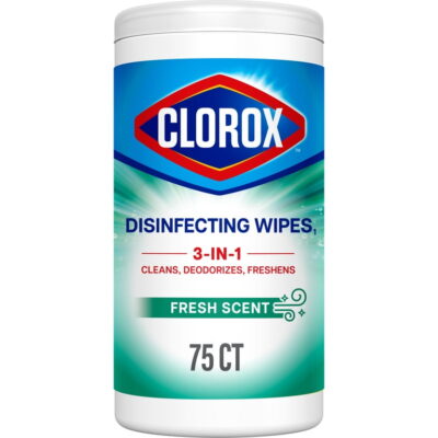 Clorox Disinfecting Wipes, Bleach Free, Fresh Scent, 75 Count